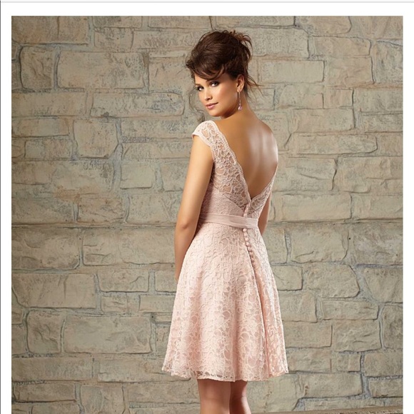 NWT Mori Lee lace knee length dress - Picture 2 of 2